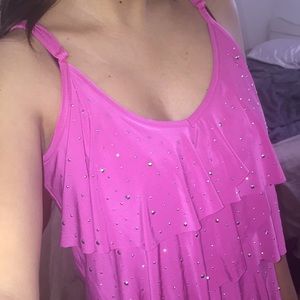 Pink sparkly top
